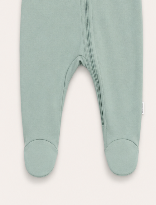 Aqua green zipper sleepsuit