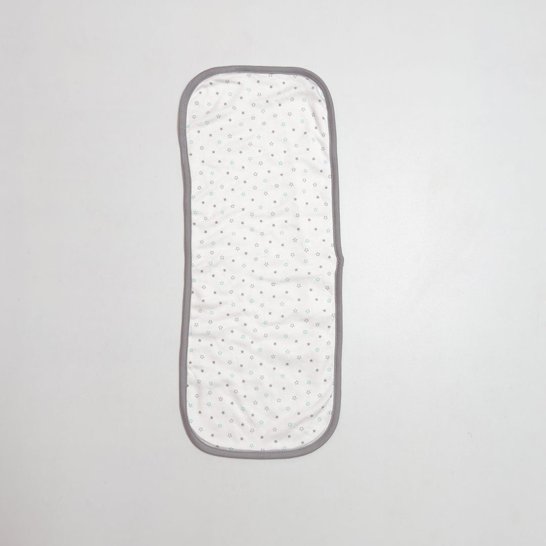 WHITE PRINTED BURP CLOTH