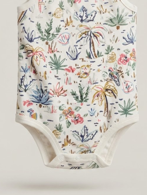 Off white printed girls onesie