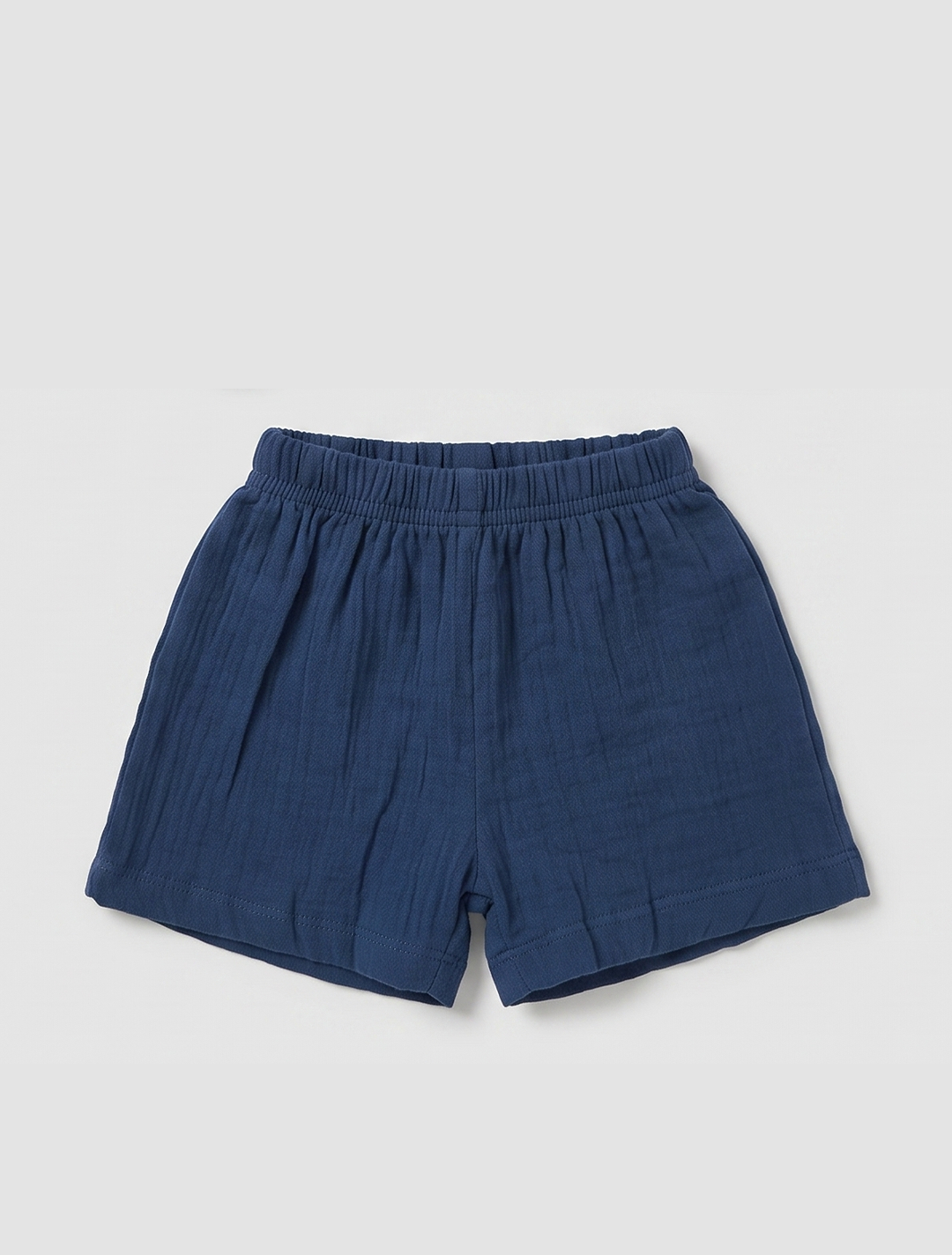 Muslin Shirt & Shorts Co-ord Set – Navy Blue
