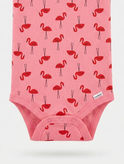 Red printed onesie
