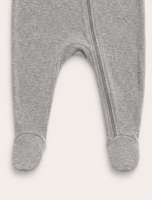 Grey zipper sleepsuit