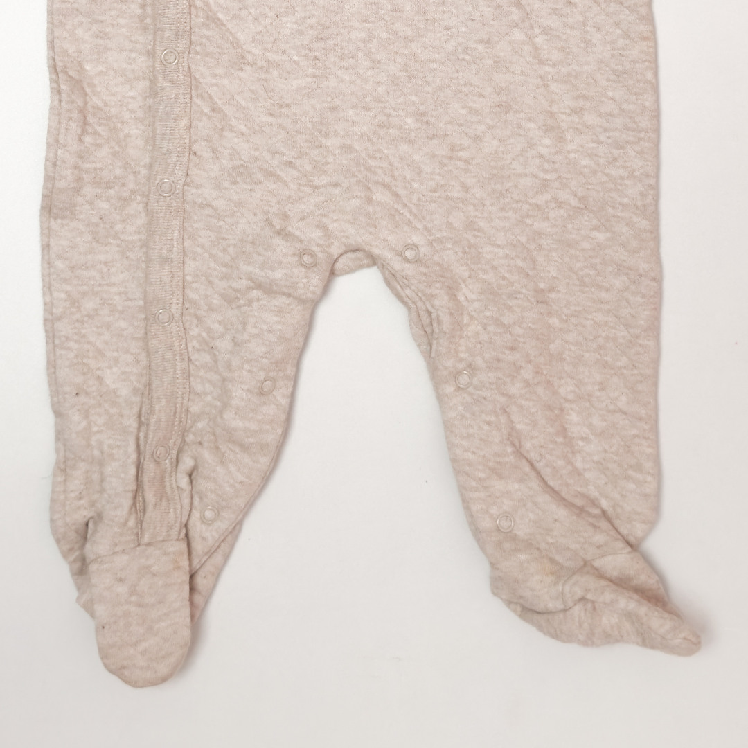 OAT PASTEL QUILTED JERSEY SLEEPSUIT