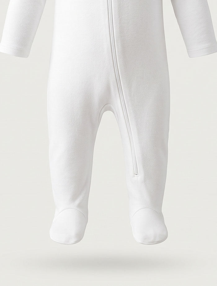 White duck zipper sleepsuit