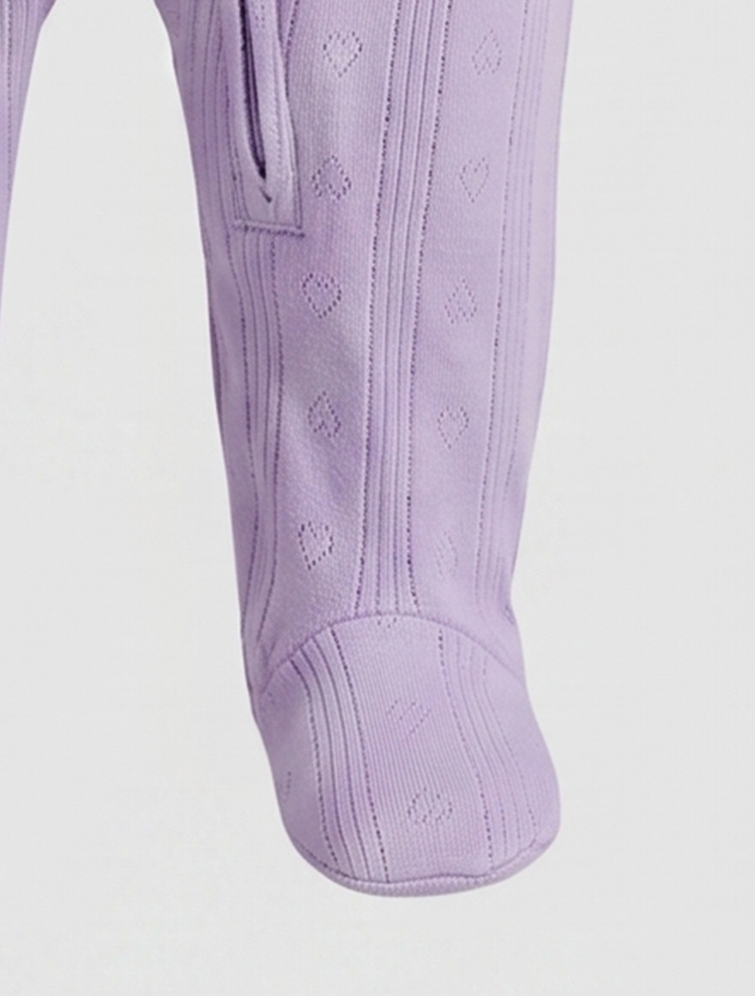 Lavender ponitelle ruffle sleepsuit