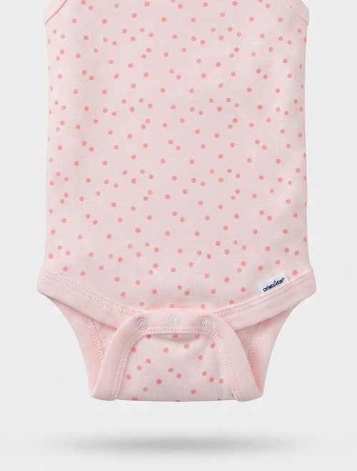 Pink polka dotted onesie