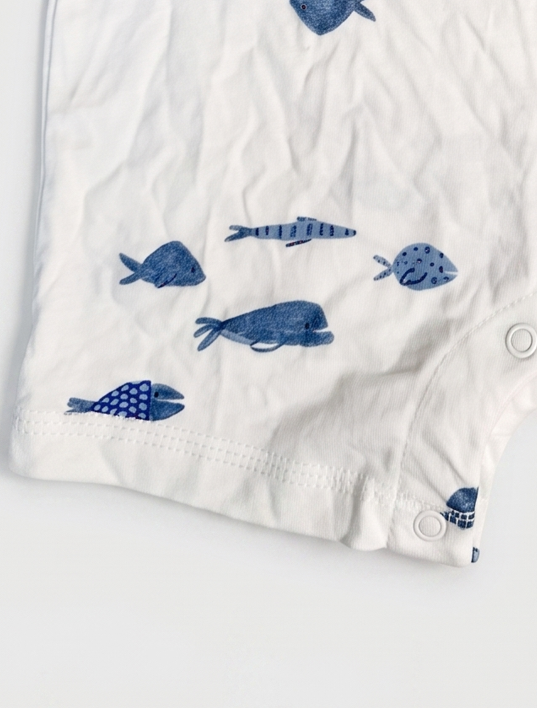 Blue fish printed jumpsuit