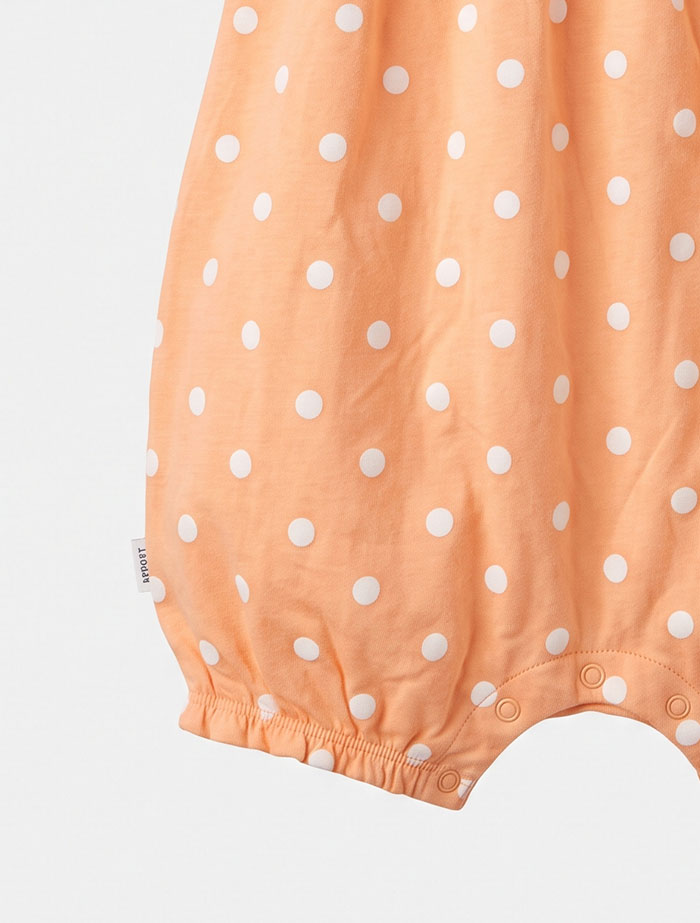 Orange  polka dotted jumpsuit