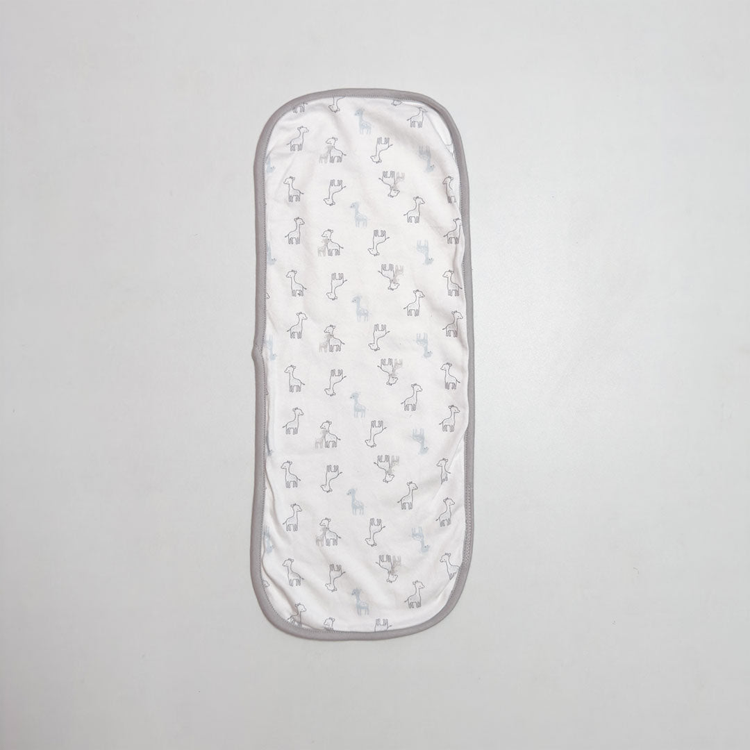 WHITE PRINTED BURP CLOTH