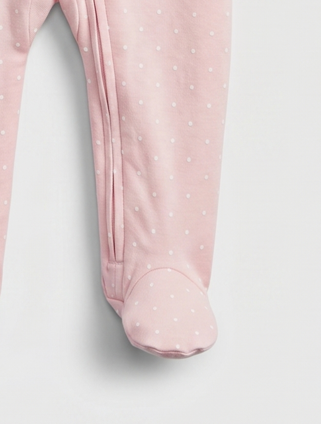 Powder pink zipper sleepsuit