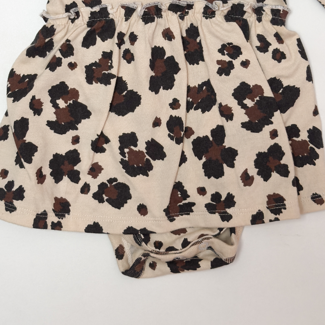 BROWN PATTERNED SUNSUIT