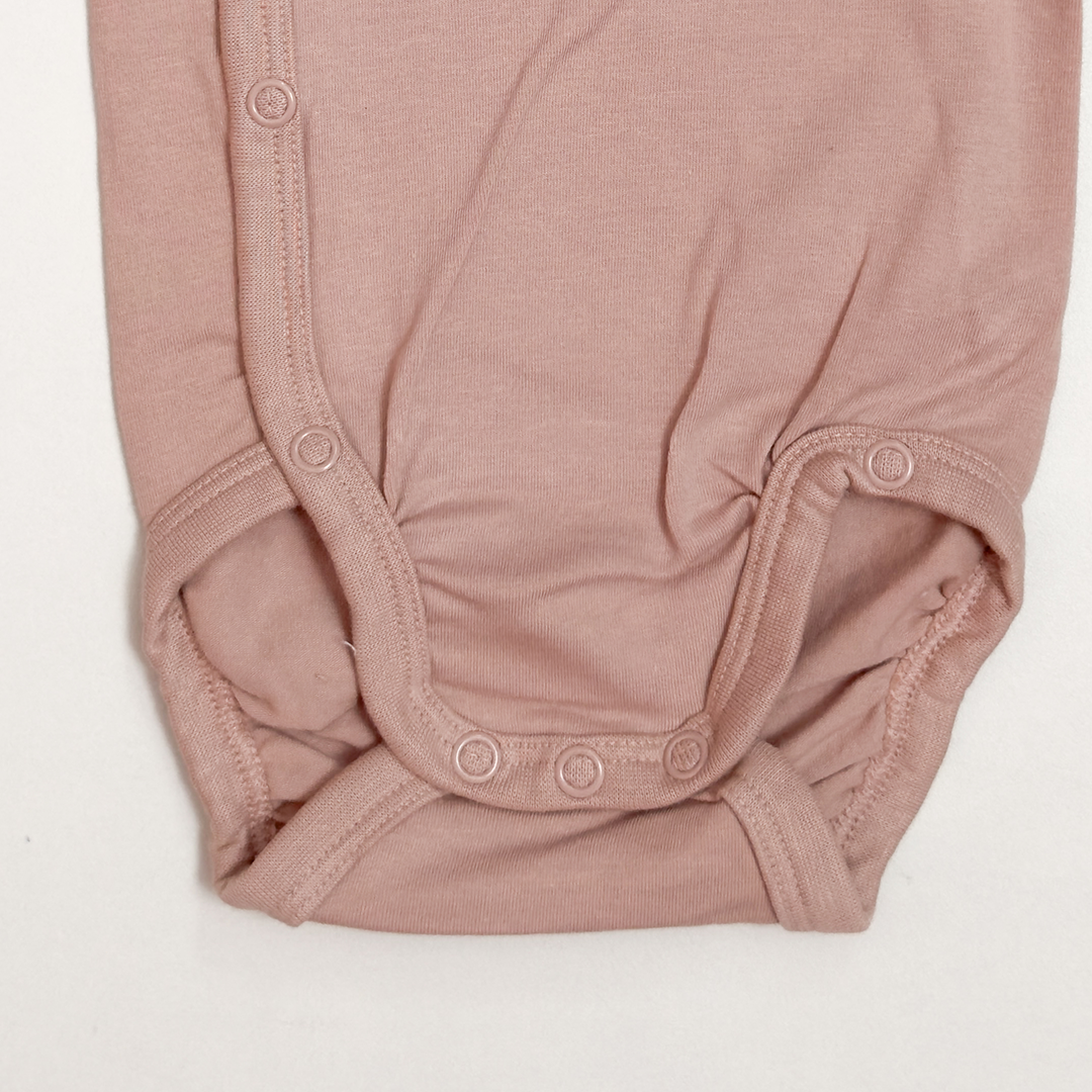 DUSTY PINK WRAPOVER ONESIE