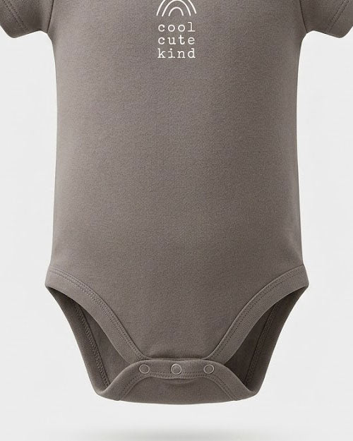 Dark grey cool print onesie