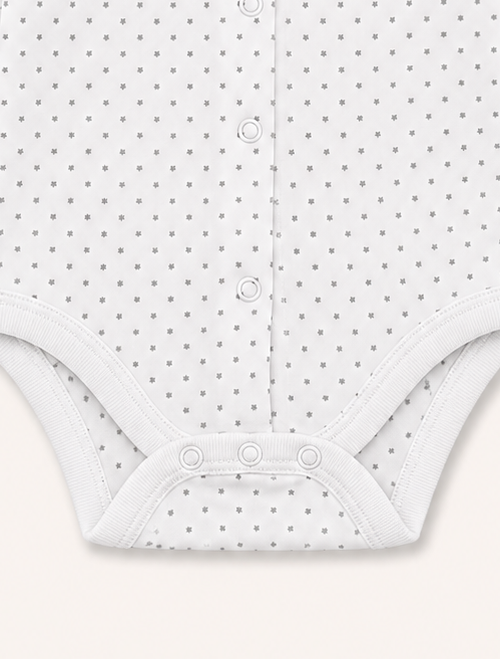 Grey star printed onesie