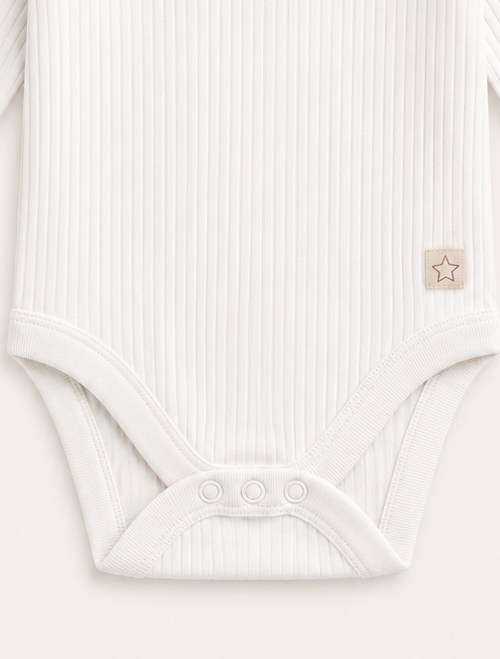 White ribbed onesie