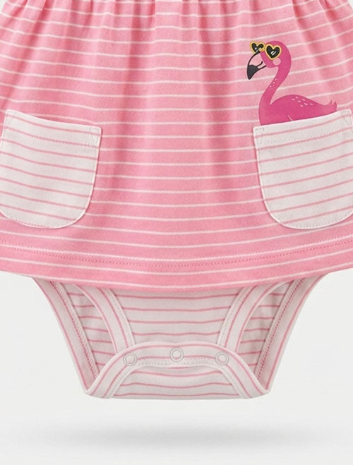 Pink stripes sunsuit