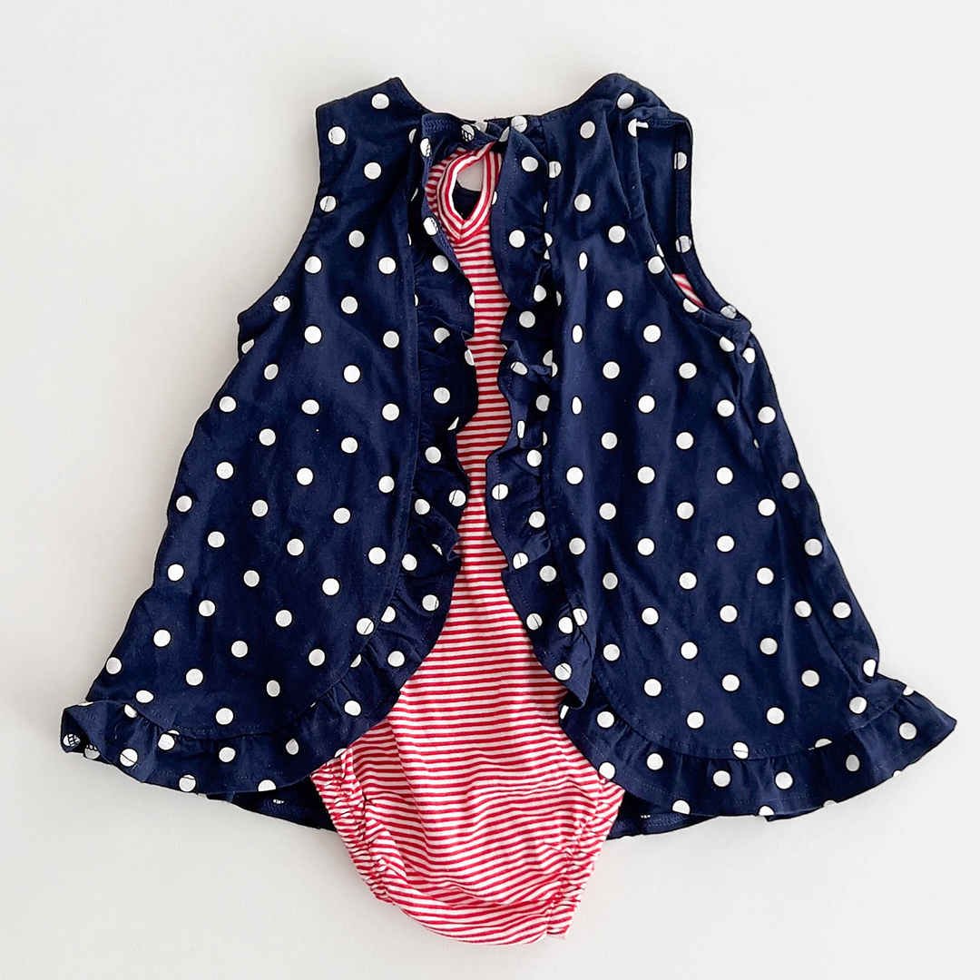 NAVY BLUE DOTED FROCK