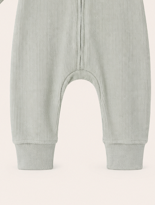 Mint green fancy knitted romper