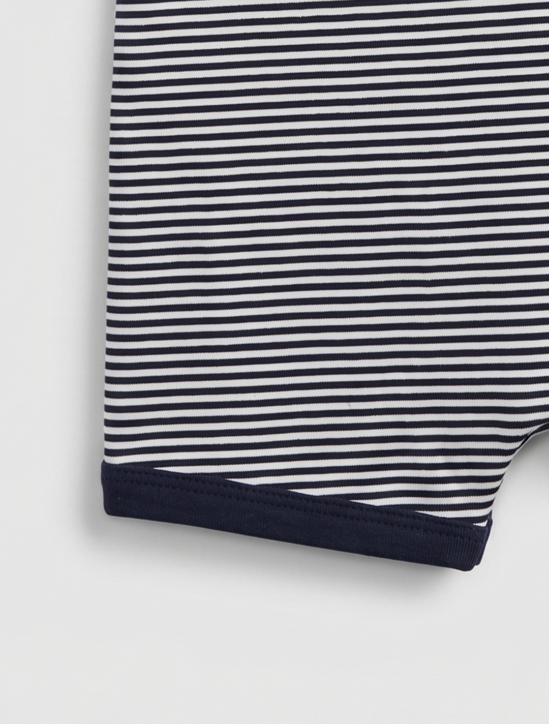 Navy blue striped button jumpsuit
