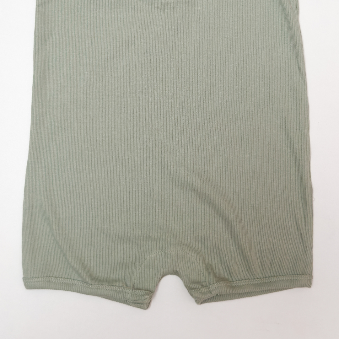 SAGE GREEN RIBBED JUMPSUIT