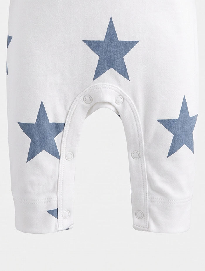 Blue star printed romper