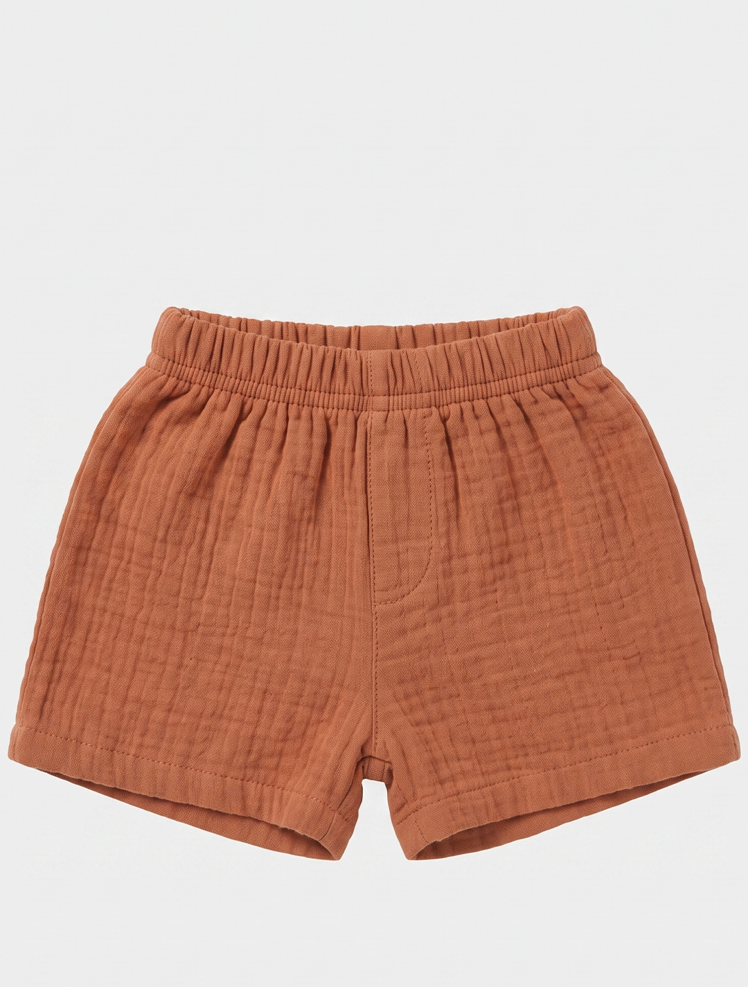 Muslin Shirt & Shorts Co-ord Set – Rust