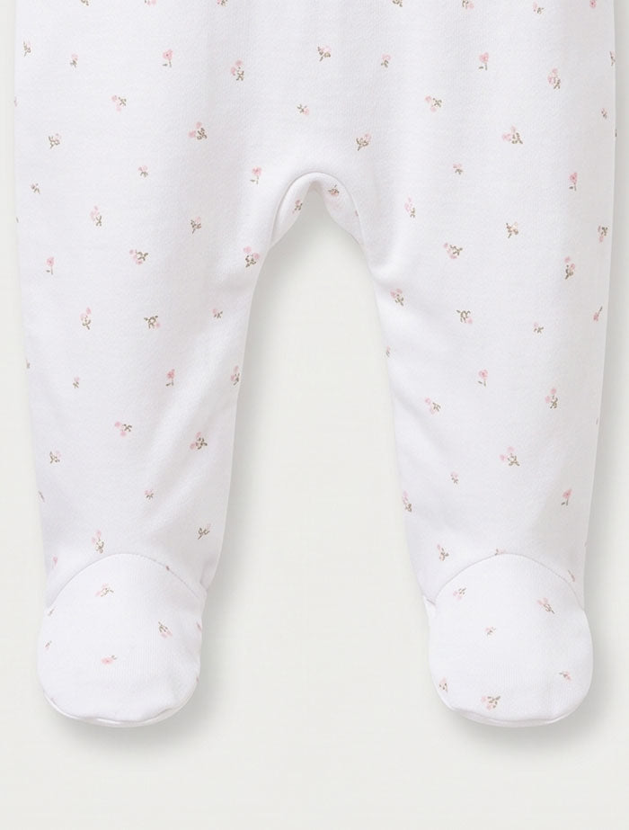 Pink floral bunny sleepsuit