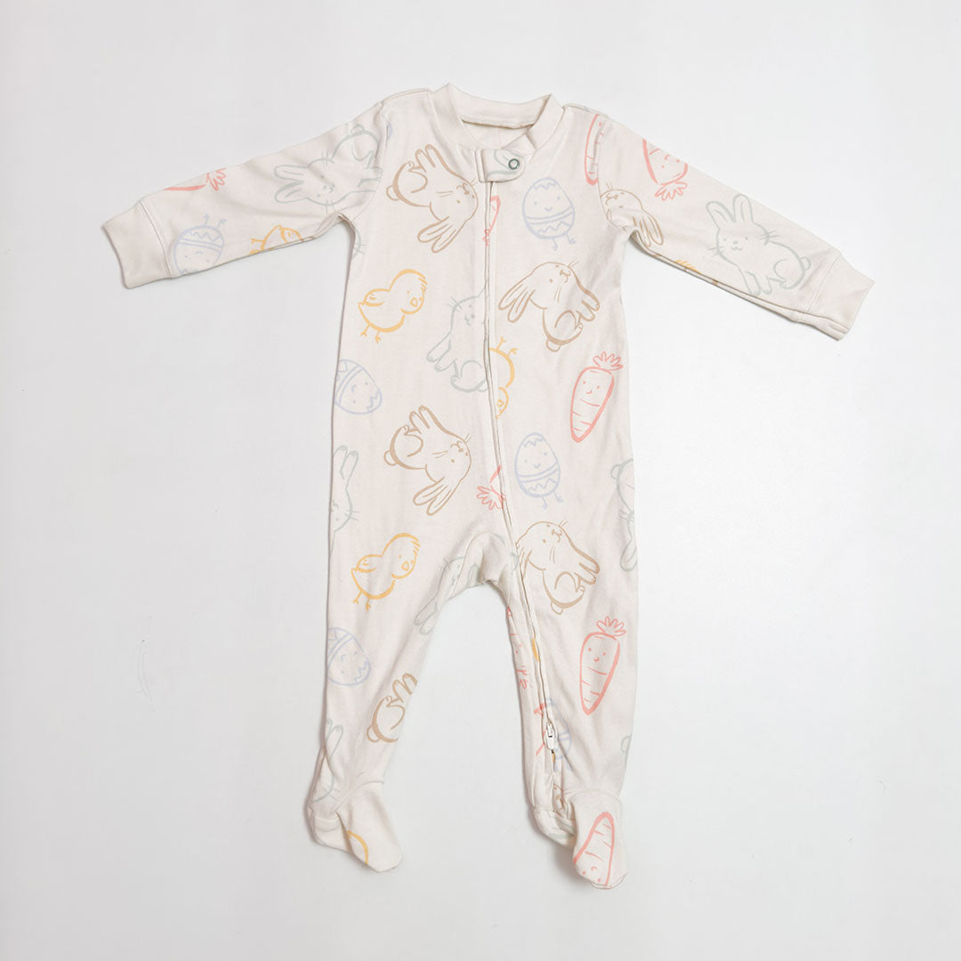 BEIGE ZIPPER SLEEPSUIT