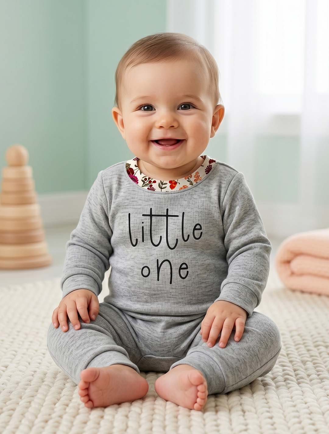GREY LITTLE ONE ROMPER