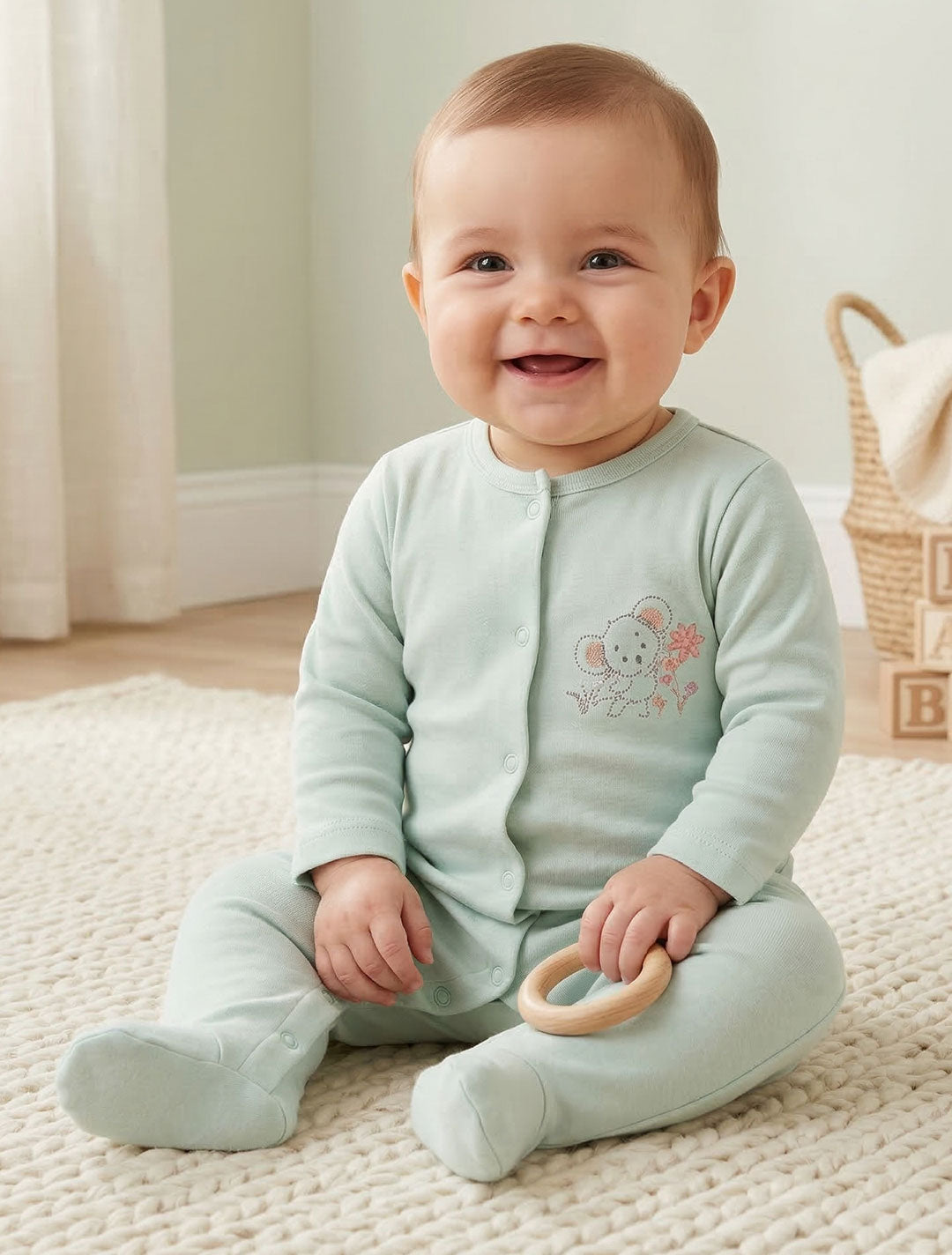 PISTACHIO GREEN SLEEPSUIT