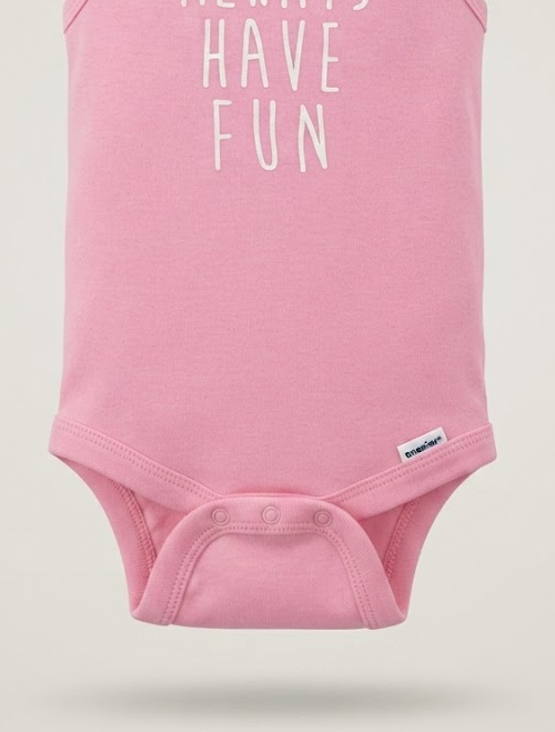 Pink printed onesie