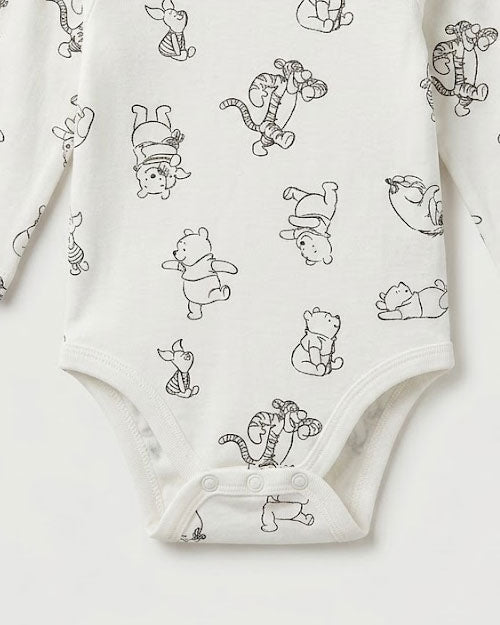 Black pooh printed onesie