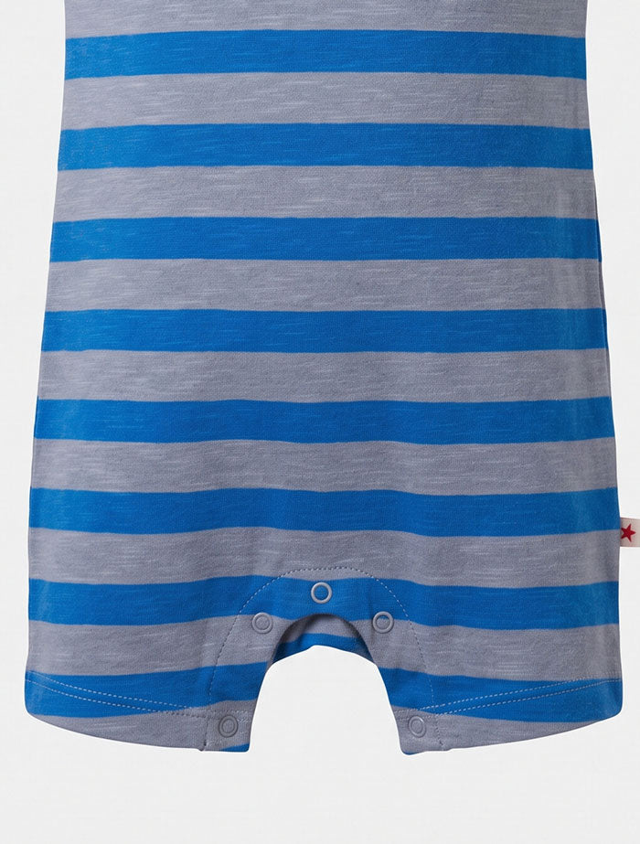Blue and grey stripes jumpsuits