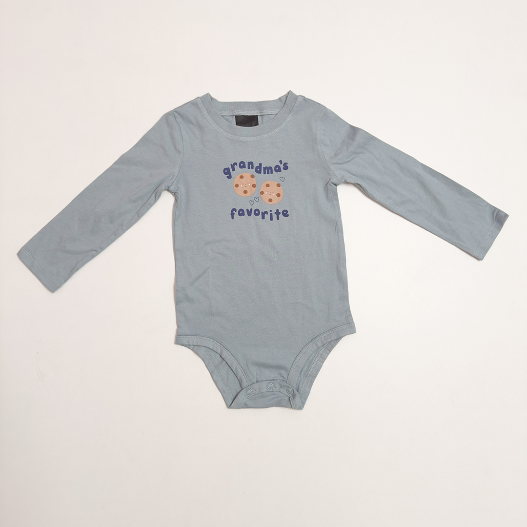 BLUE COOKIE PRINTED ONESIE