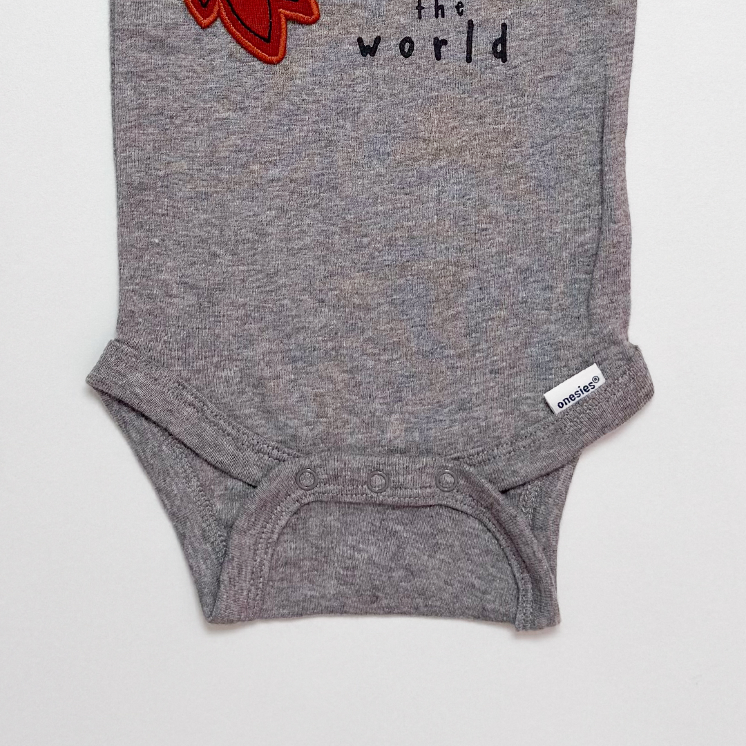 GREY PRINTED ONESIE
