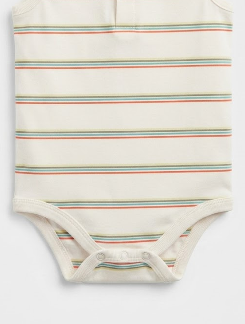 WHITE STRIPS BOYS ONESIE