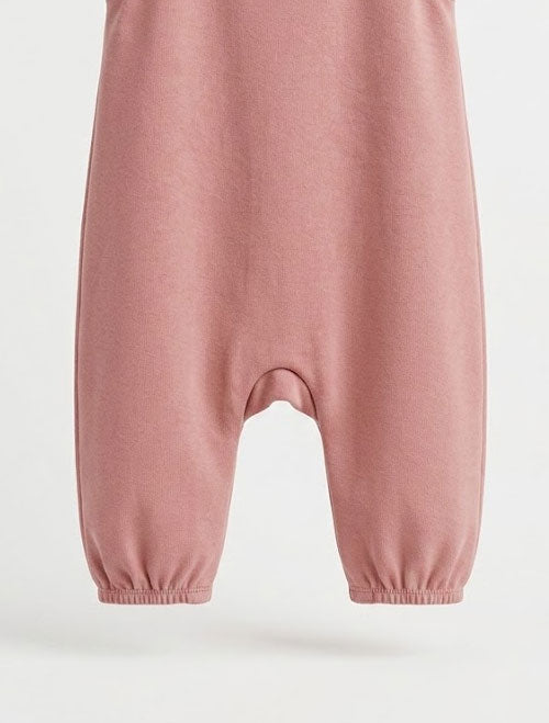 Powder pink floral dungaree