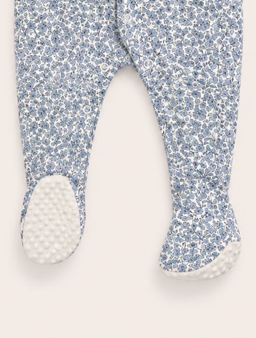 Blue florals girls sleepsuit
