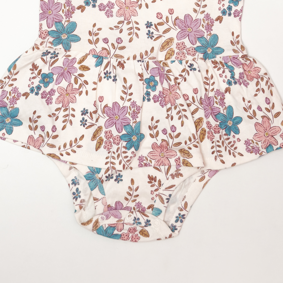 PINK FLORAL PRINTED SUNSUIT
