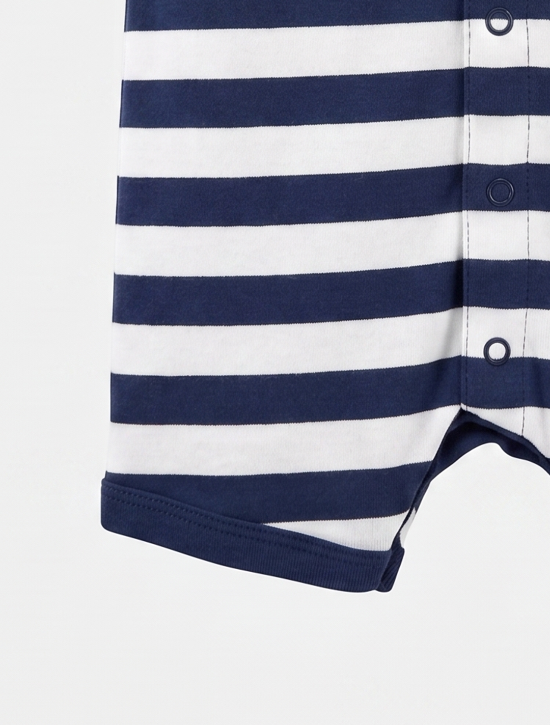 Blue and white striped jumpsuit