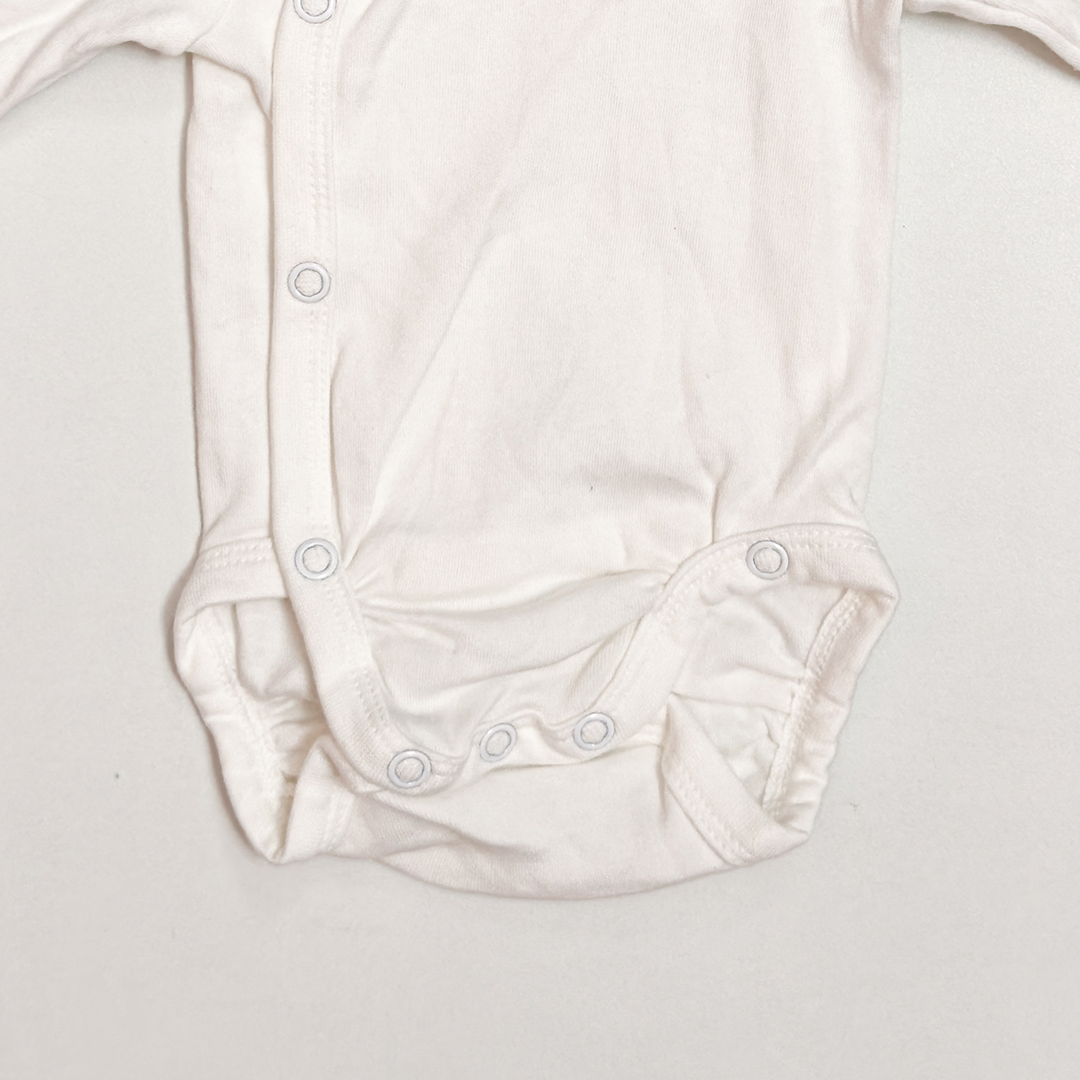 WHITE WRAPOVER UNISEX ONESIE