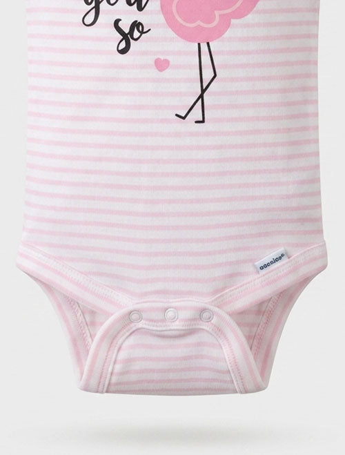Pink stripes girls onesie