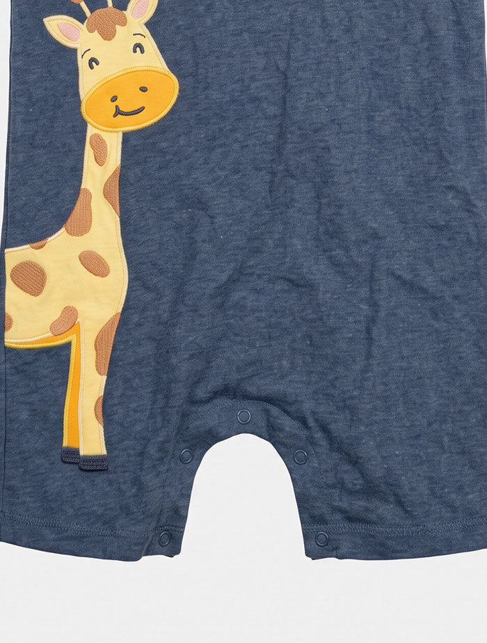 Blue giraffe boys jumpsuit