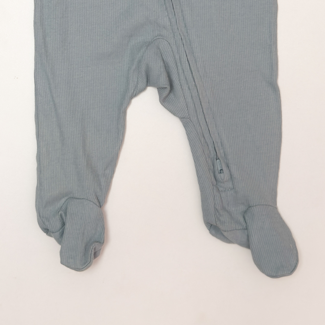 PASTEL BLUE ZIPPER SLEEPSUIT