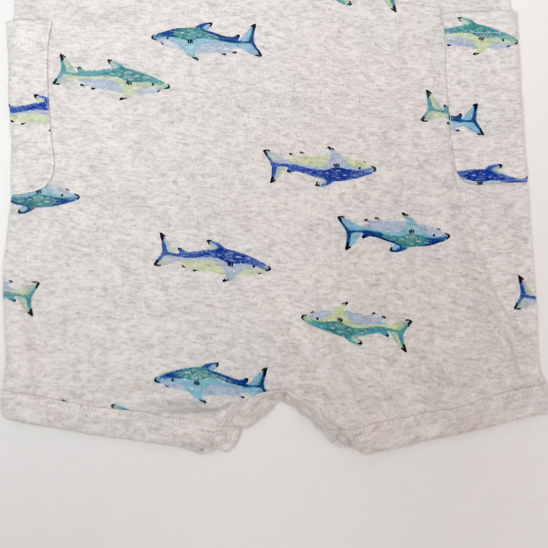 GREY SHARK SLEEVELESS JUMPSUIT