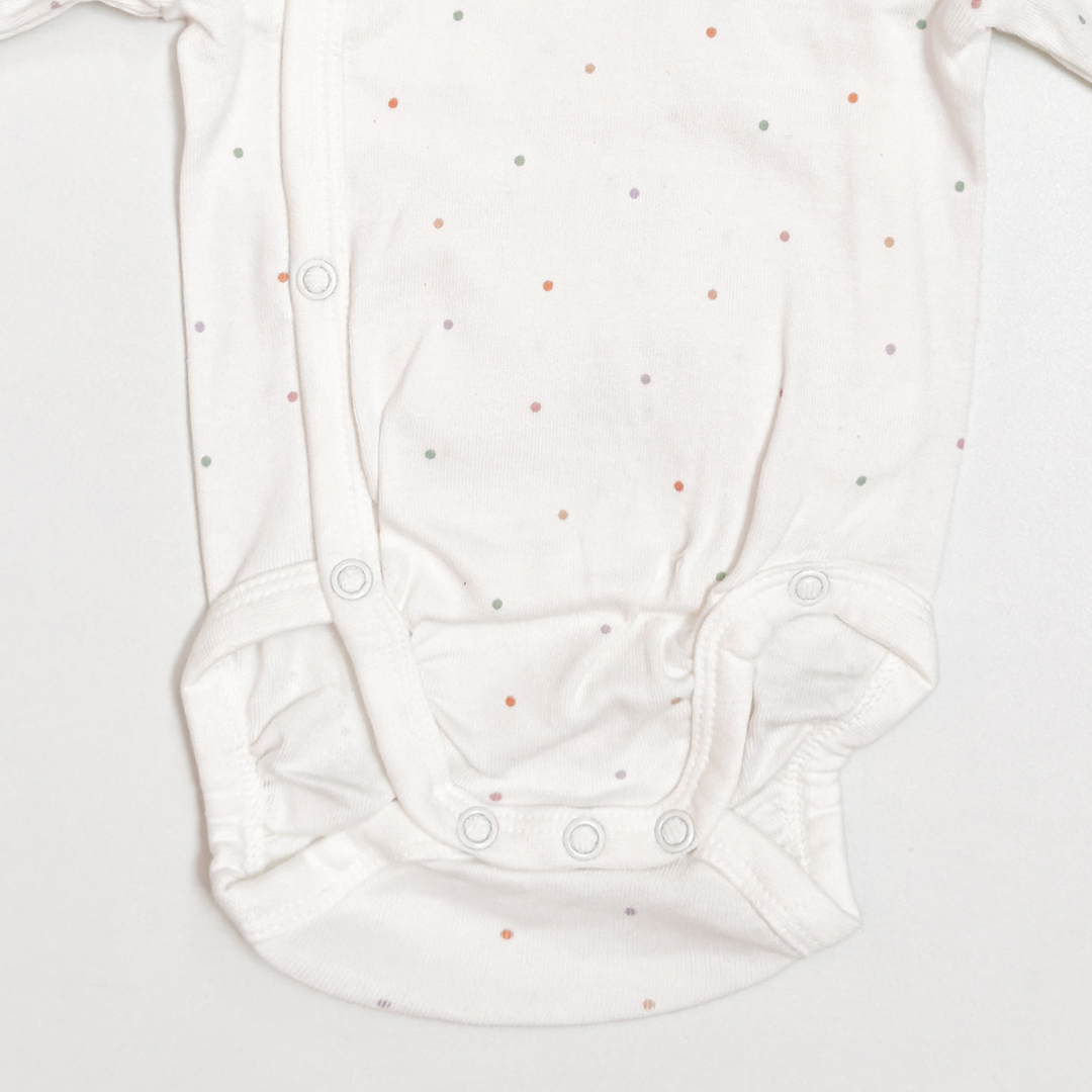 POLKA DOTTED WRAPOVER ONESIE