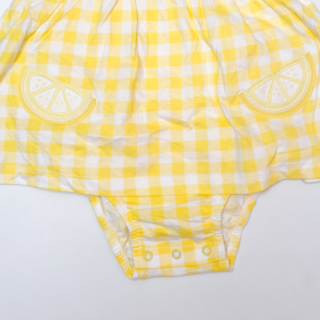 YELLOW GINGHAM LEMONE SUNSUIT