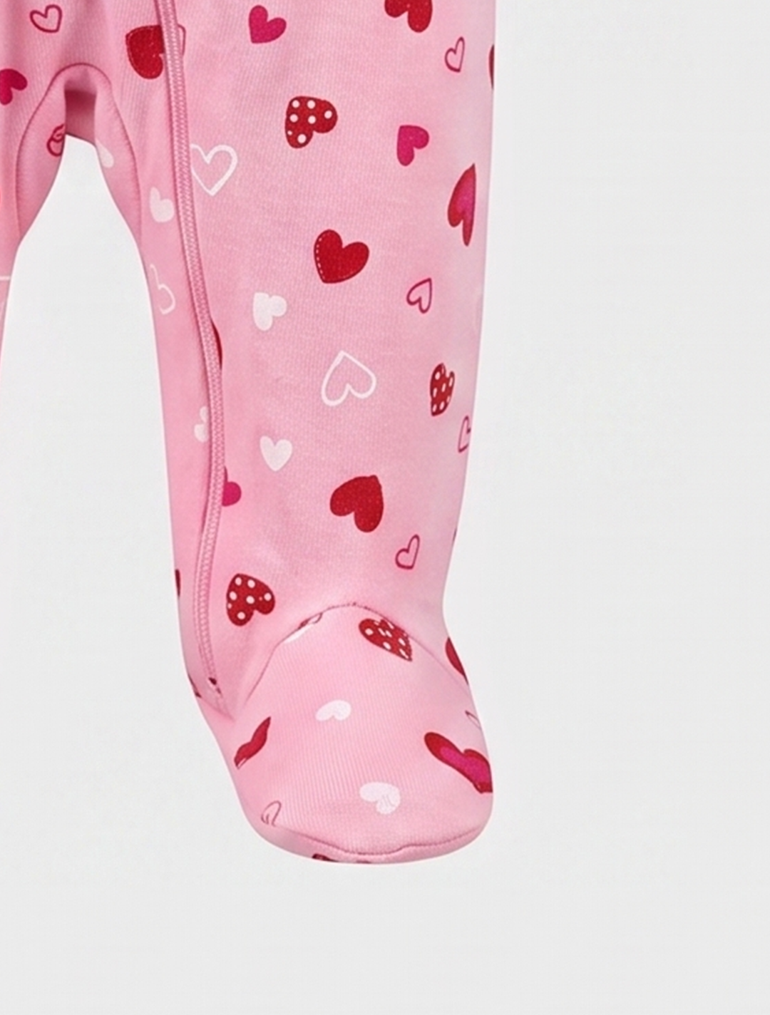 Pink love printed sleepsuit