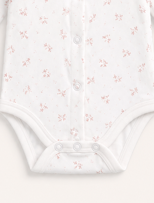 White floral patterned onesie
