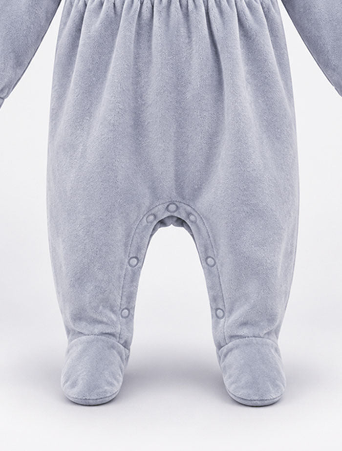 Light blue velvet sleep suit